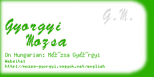 gyorgyi mozsa business card